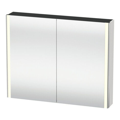 Duravit XSquare Armoire miroir universelle 100x80x15,5 cm, blanc brillant, 2 portes, LED