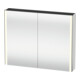 Duravit XSquare Armoire miroir universelle 100x80x15,5 cm, blanc brillant, 2 portes, LED-3