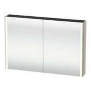 Duravit XSquare Armoire miroir universelle 120x80x15,5 cm, taupe, 2 portes, LED