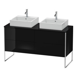 Duravit XSquare Meuble sous lavabo 140x54,8x77,8 cm, 4 tiroirs, debout, blanc brillant