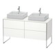 Duravit XSquare Meuble sous lavabo 140x54,8x77,8 cm, 4 tiroirs, debout, blanc mat s-matt-1