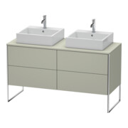Duravit XSquare Meuble sous lavabo 140x54,8x77,8 cm, 4 tiroirs, debout, Taupe mat s