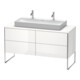 Duravit XSquare Meuble sous lavabo 140x54,8x77,8 cm, 4 tiroirs, gris mat-2