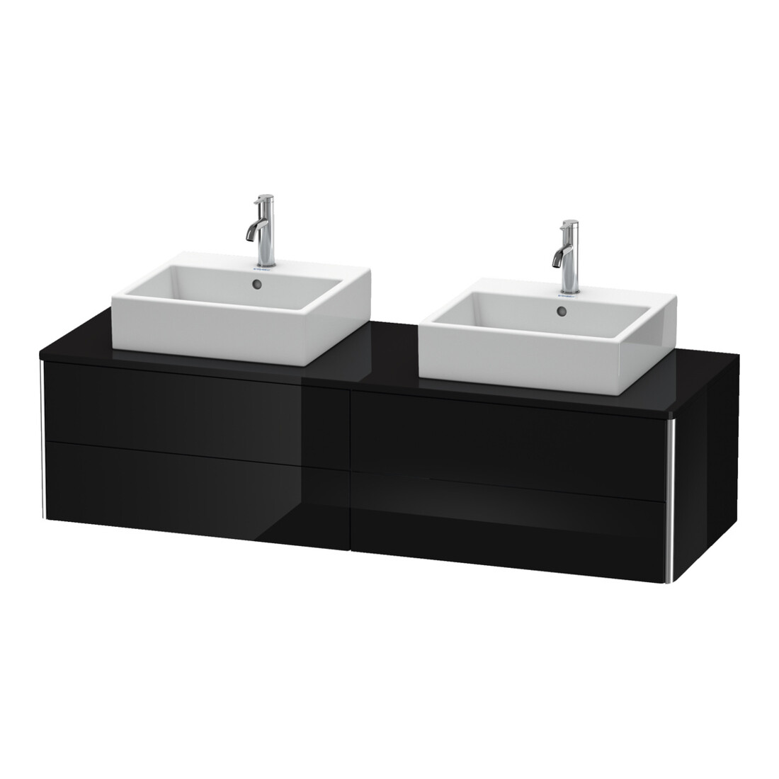 Duravit XSquare Meuble sous lavabo 160x54,8x40 cm, 4 tiroirs, blanc brillant, suspendu