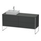 Duravit XSquare Meuble sous lavabo 160x54,8x77,8 cm, 4 tiroirs, st, B g, graph m-1