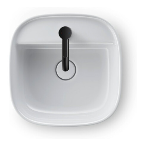 Duravit Zencha lavabo à poser 42x42 cm, avec trop-plein, fermé, blanc, WG