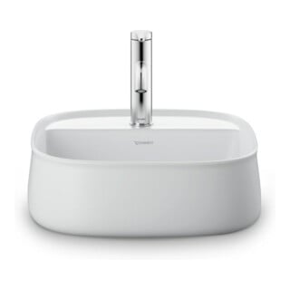 Duravit Zencha lavabo à poser 42x42 cm, m L, H I P, sans trop-plein, gris, blanc satiné