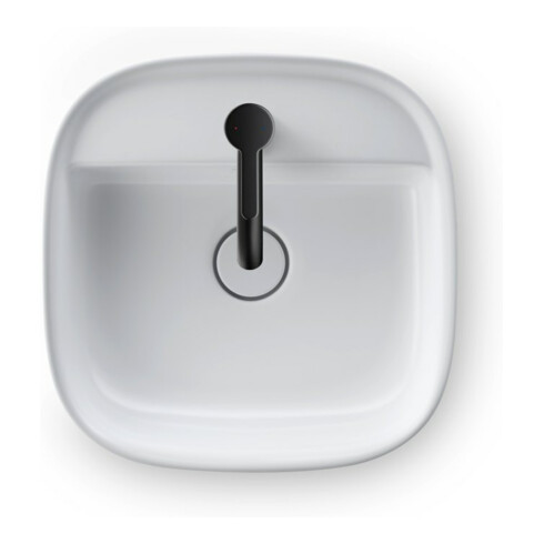 Duravit Zencha lavabo à poser 42x42 cm, m L, H I P, sans trop-plein, gris, blanc satiné