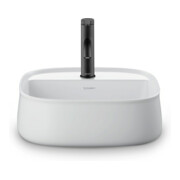 Duravit Zencha lavabo à poser 42x42 cm, m L, H I P, sans trop-plein, gris, blanc satiné-4