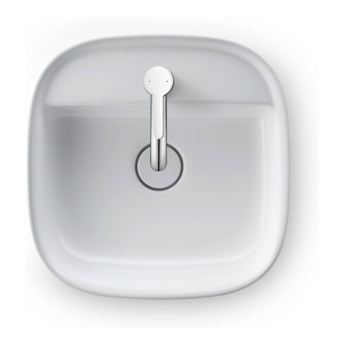 Duravit Zencha lavabo à poser 42x42 cm, m L, H I P, sans trop-plein, gris, blanc satiné