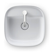 Duravit Zencha lavabo à poser 42x42 cm, m L, H I P, sans trop-plein, gris, blanc satiné-5
