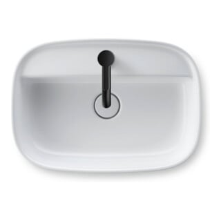 Duravit Zencha lavabo à poser 55x39 cm, avec trop-plein, blanc mat s-matt