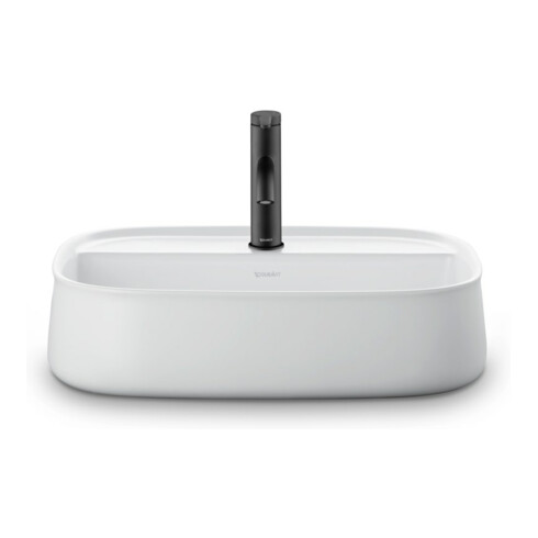 Duravit Zencha lavabo à poser 55x39 cm, avec trop-plein, blanc mat s-matt