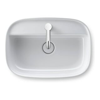 Duravit Zencha lavabo à poser 55x39 cm, avec trop-plein, fermé, blanc