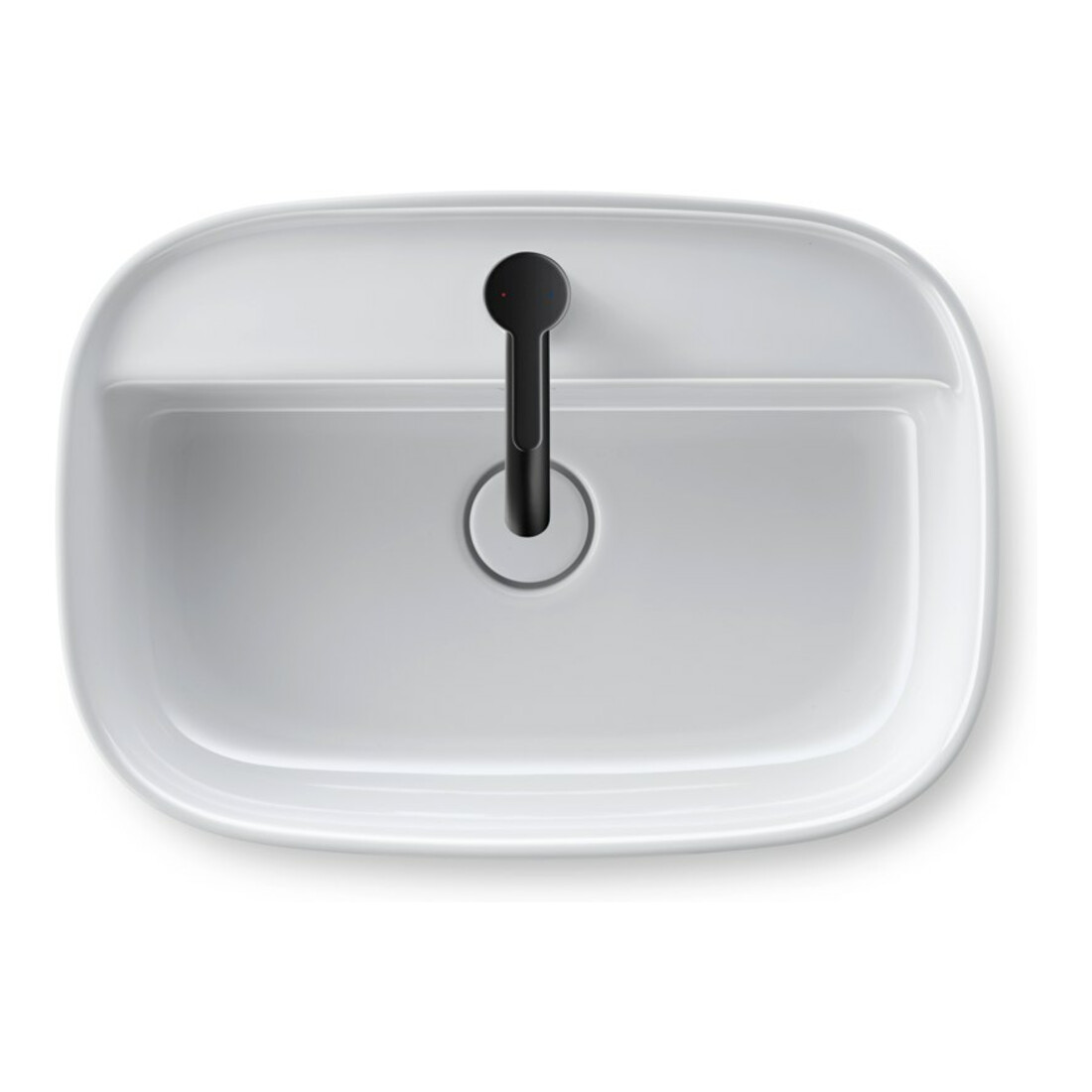 Duravit Zencha lavabo à poser 55x39 cm, avec trop-plein, fermé, blanc