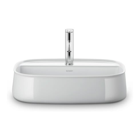 Duravit Zencha lavabo à poser 55x39 cm, avec trop-plein, fermé, blanc