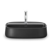 Duravit Zencha Lavabo à poser 55x39 cm, m L, HLP, sans trop-plein, gris anthracite mat-2
