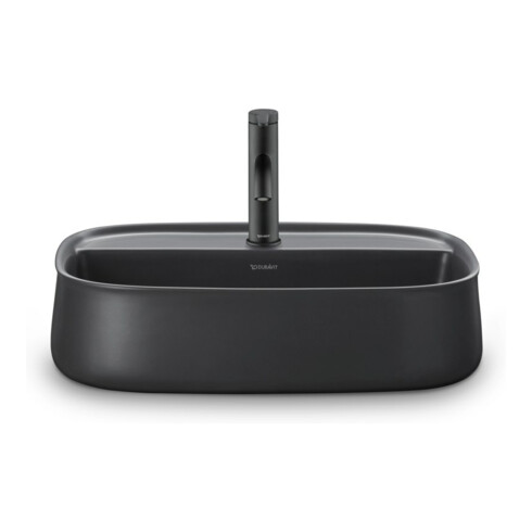 Duravit Zencha Lavabo à poser 55x39 cm, m L, HLP, sans trop-plein, gris anthracite mat
