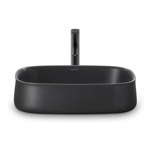 Duravit Zencha lavabo à poser 55x39 cm, sans trop-plein, anthracite mat, WG
