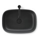 Duravit Zencha lavabo à poser 55x39 cm, sans trop-plein, anthracite mat, WG-4