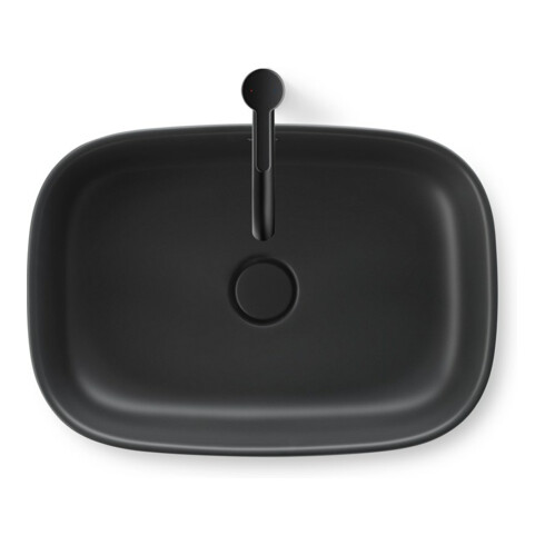 Duravit Zencha lavabo à poser 55x39 cm, sans trop-plein, anthracite mat, WG