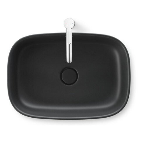 Duravit Zencha lavabo à poser 55x39 cm, sans trop-plein, anthracite mat, WG