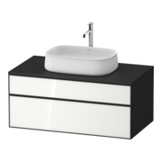 Duravit Zencha Meuble sous-lavabo 100x55 cm, 1 tiroir, verre avec poignée graphite, système d'ouverture k-1