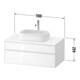 Duravit Zencha Meuble sous-lavabo 100x55 cm, 1 tiroir, verre avec poignée graphite, système d'ouverture k