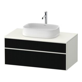 Duravit Zencha Meuble sous-lavabo 100x55 cm, 1 tiroir, verre Lini/blanc mat, système coulissant