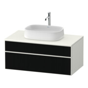 Duravit Zencha Meuble sous-lavabo 100x55 cm, 1 tiroir, verre Lini/blanc mat, système coulissant-1