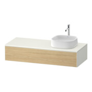 Duravit Zencha Meuble sous-lavabo 130x55 cm, blanc brillant, système d'installation intégré-1
