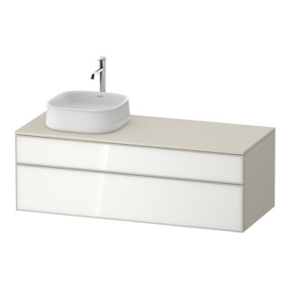 Duravit Zencha Meuble sous-lavabo 130x55 cm, L P, G blanc/taupe m, s Système d'installation