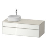 Duravit Zencha Meuble sous-lavabo 130x55 cm, L P, G blanc/taupe m, s Système d'installation