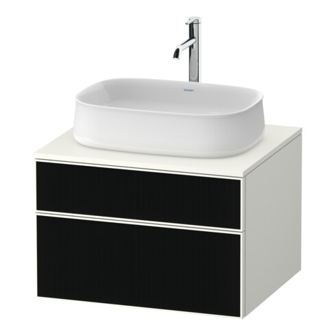 Duravit Zencha Meuble sous lavabo 65x55 cm, 1 tiroir, blanc brillant, système d'ouverture k