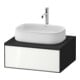 Duravit Zencha Meuble sous lavabo 65x55 cm, 1 tiroir, verre avec motif graphique, système coulissant-1