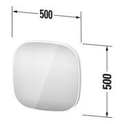 Duravit Zencha miroir lumineux 50x50x5 cm, 22 W, m miroir Hz., LED, blanc-4