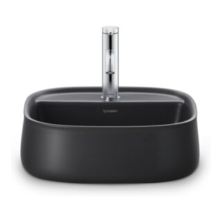 Duravit Zencha vasque à poser 42x42 cm, avec trop-plein, anthracite mat