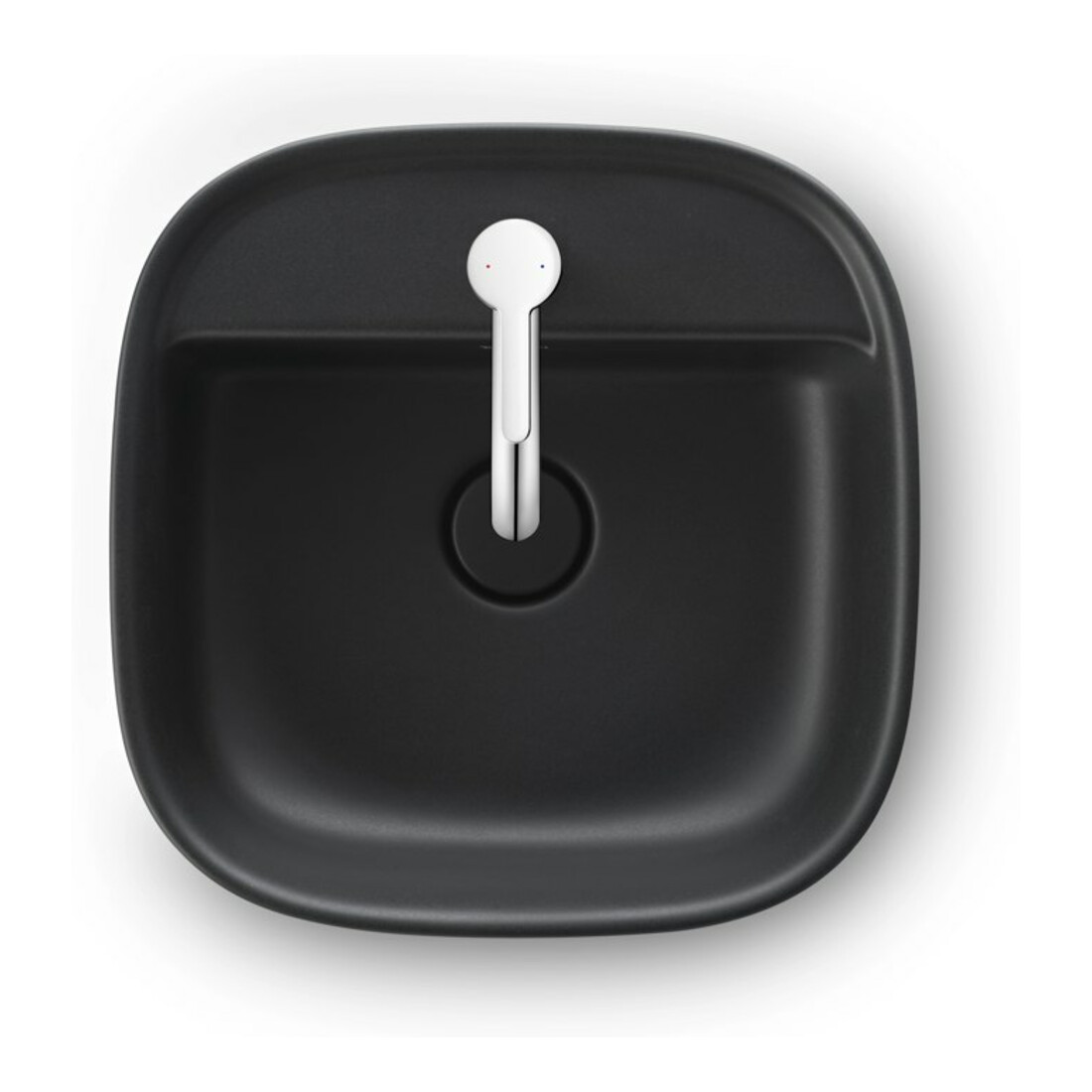 Duravit Zencha vasque à poser 42x42 cm, avec trop-plein, anthracite mat