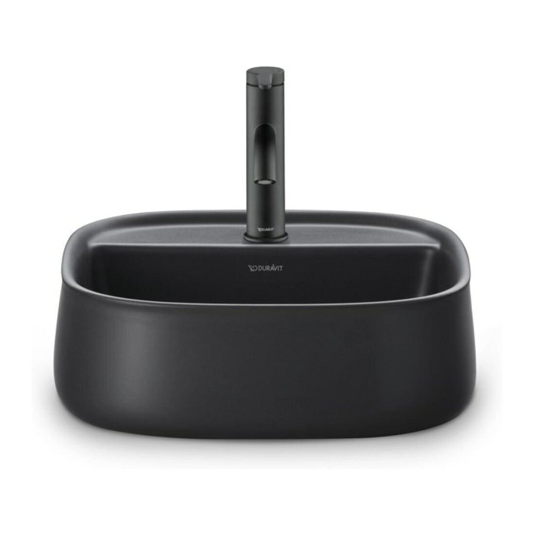 Duravit Zencha vasque à poser 42x42 cm, avec trop-plein, anthracite mat