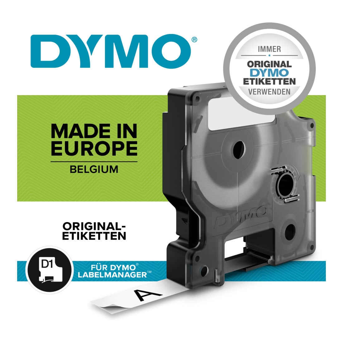 Dymo D1 Nastro etichette, giallo, largh. 6mm