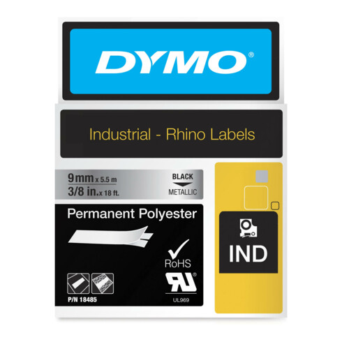 DYMO IND Etikettenband Polyester Bandfarbe
