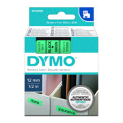 DYMO Nastro per etichette D1 S0720590 12mmx7m nero su verde neon-1