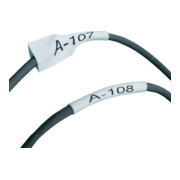 Dymo Schriftband B.19mm L.1,5m Schrumpfschlauch schwarz auf weiß-4