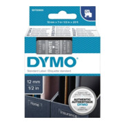 DYMO Schriftbandkassette D1 S0720600 12mmx7m ws auf tr