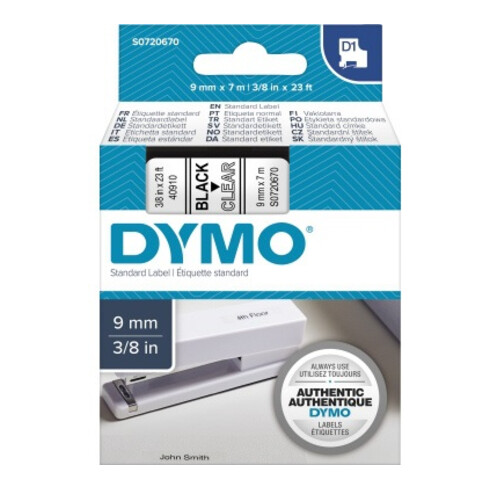 DYMO tape cassette D1 S0720670 9mmx7m bw op tr
