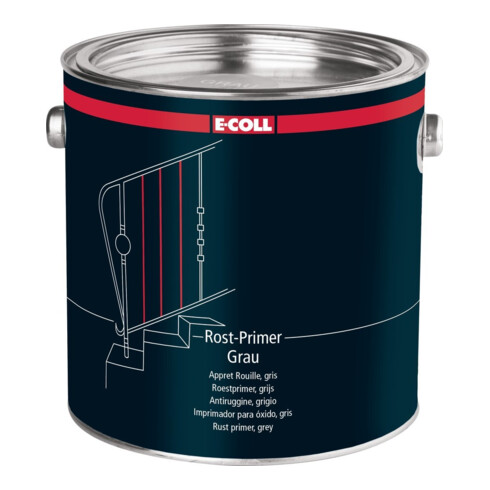 E-COLL Apprêt antirouille 2,5L seau gris