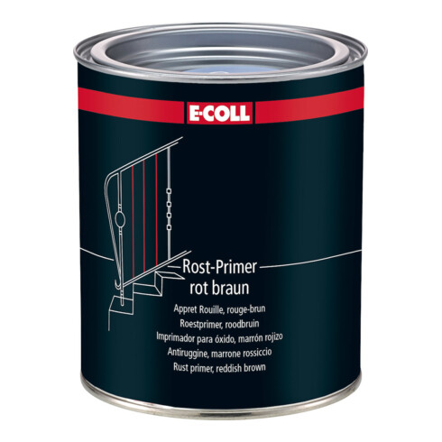 E-COLL Apprêt antirouille 750 ml bombe rouge brun