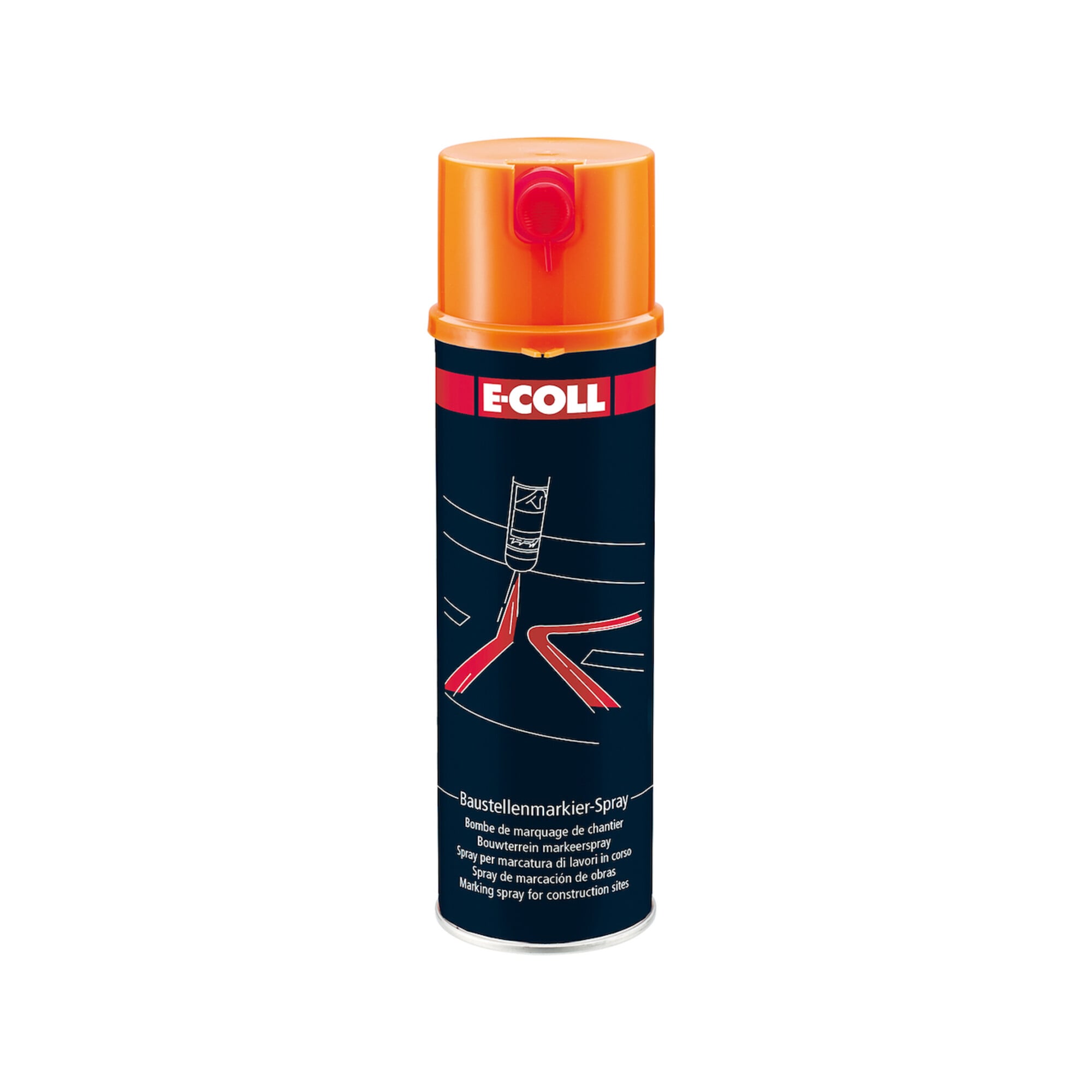 E-COLL Baustellenmarkierspray 500ml orange