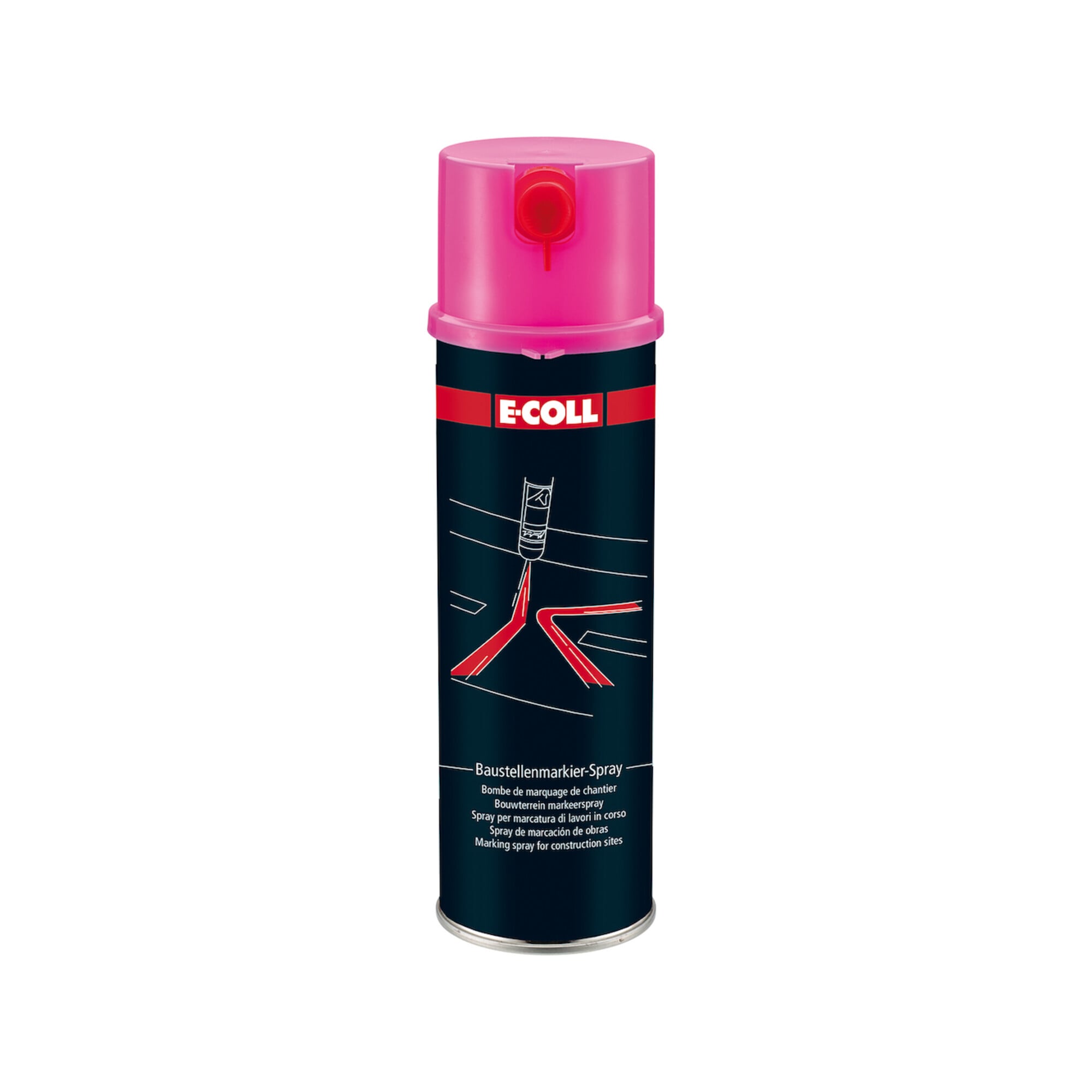 E-COLL Baustellenmarkierspray 500ml pink