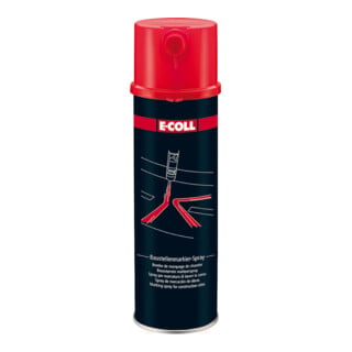 E-COLL Baustellenmarkierspray 500ml rot